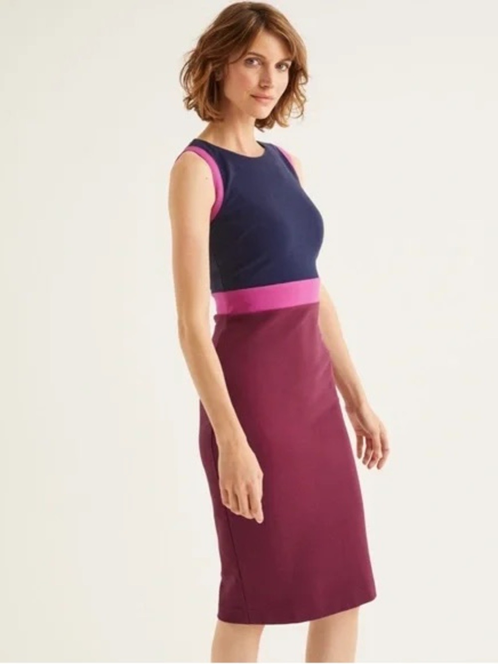 Boden Celia Ottoman Color Block Sleeveless Bodycon Dress - Size 18L